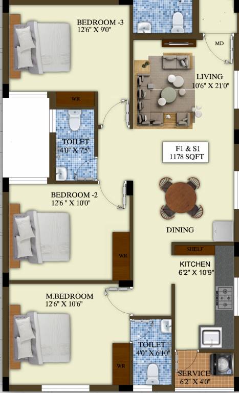 Floor Plan blissful appartments Floor Plan Floor Plan