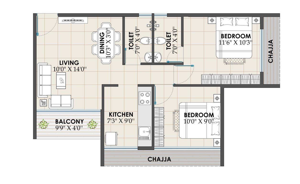 emerald pushpak nagar Floor Plan Floor Plan