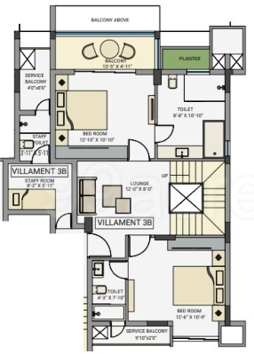 the royal ganges 1 phase i Floor Plan Lower Level Duplex Plan