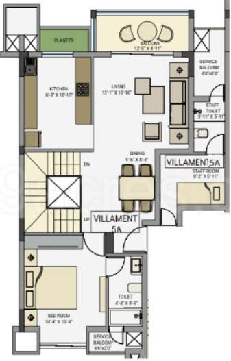 the royal ganges 1 phase i Floor Plan Upper Level Floor
