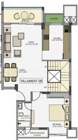the royal ganges 1 phase i Floor Plan Upper Level Floor
