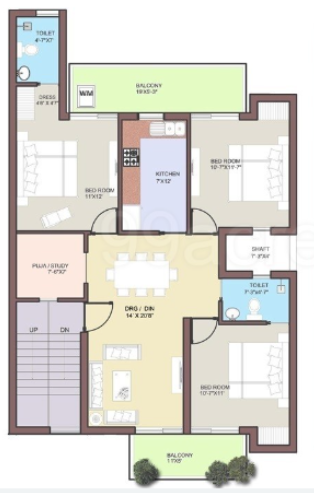  park elite floors Floor Plan Lower Level Duplex Plan