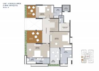  panache Floor Plan Upper Level Duplex Plan