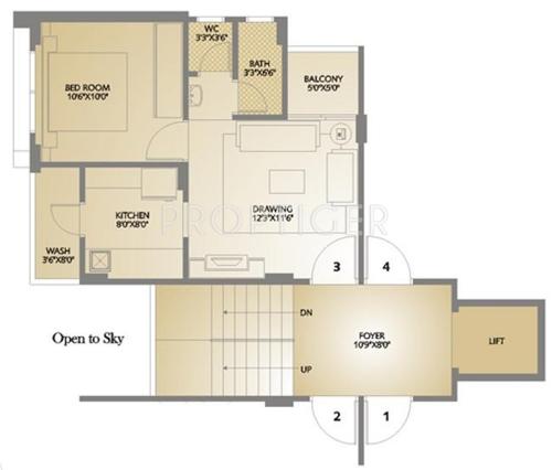 Dharmadev Swaminarayan Castle 2 (1BHK+1T (675 sq ft) 675 sq ft)