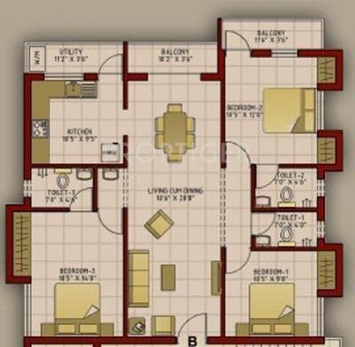 Fairyland Mira Pearl (3BHK+3T (1,470 sq ft) 1470 sq ft)
