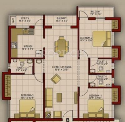 Fairyland Mira Pearl (3BHK+3T (1,470 sq ft) 1470 sq ft)