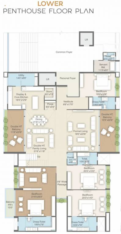 keystone skyvillas xl Floor Plan Lower Level Penthouse Plan