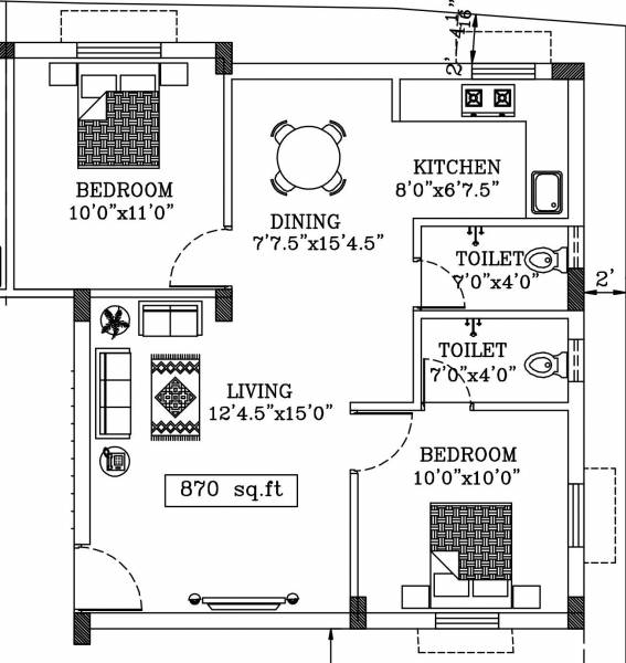  brindavanam-flats Floor Plan Floor Plan