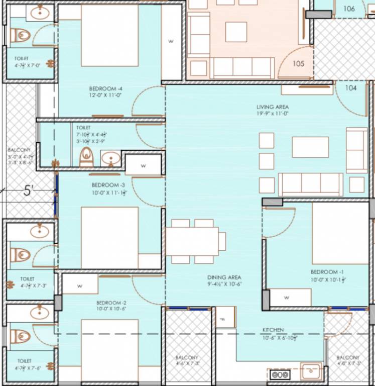  pashrvnath 4 Floor Plan Floor Plan