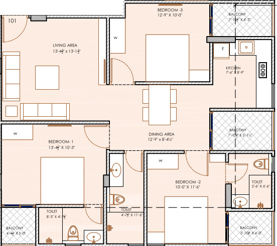  pashrvnath 4 Floor Plan Floor Plan