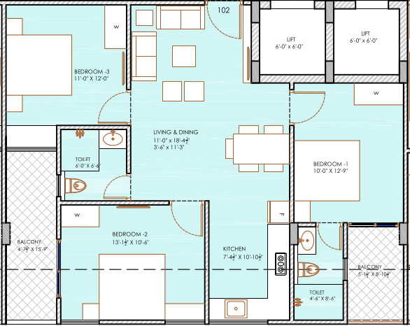  pashrvnath 4 Floor Plan Floor Plan