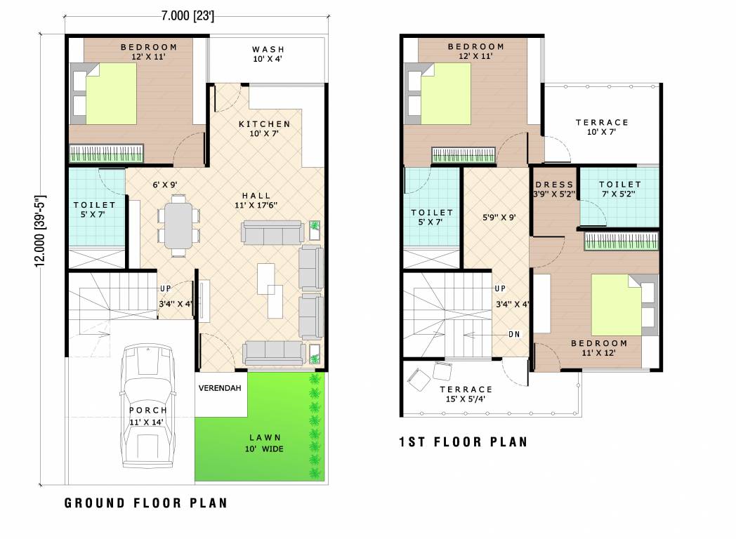 905 sq ft 3 BHK 3T Villa for Sale in Vayu Buildcon Royal Enclave 1 ...