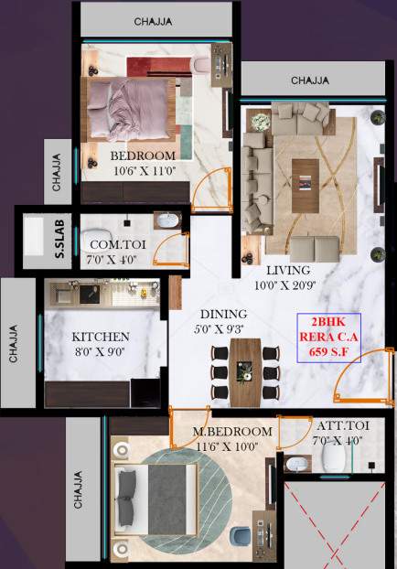  komal kounteya chsl Floor Plan Floor Plan