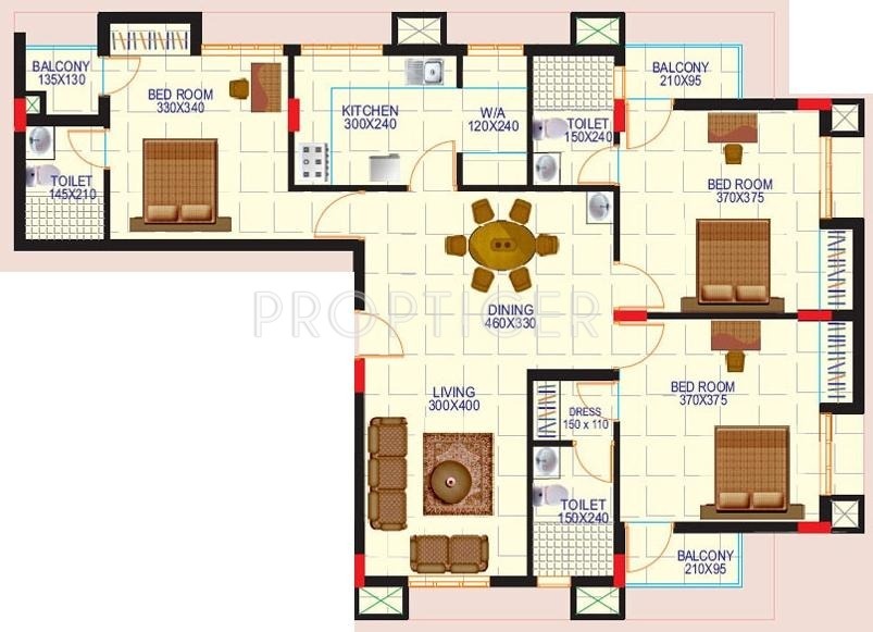 Artech Alliance (3BHK+3T (1,520 sq ft) 1520 sq ft)