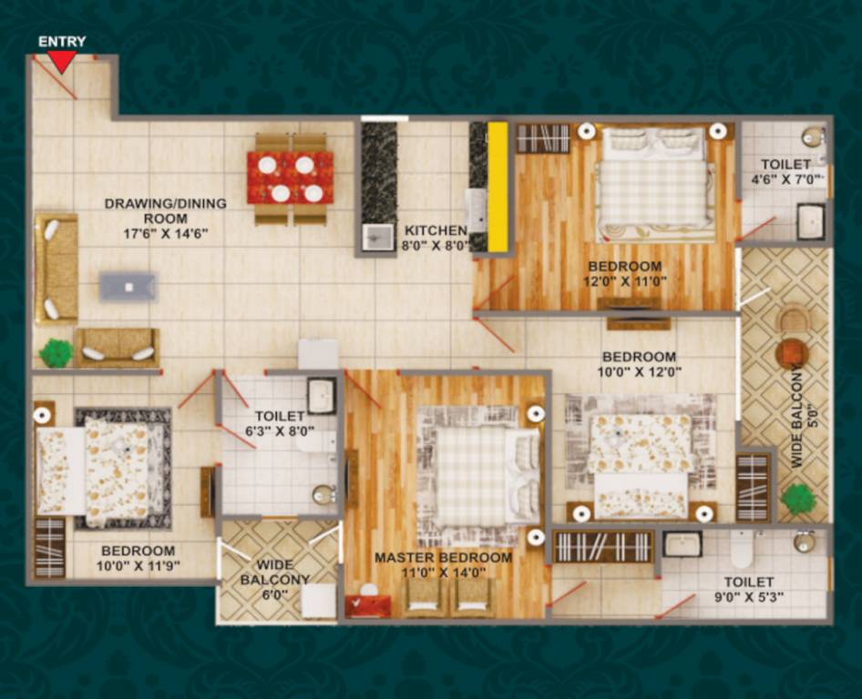  residency Floor Plan Floor Plan