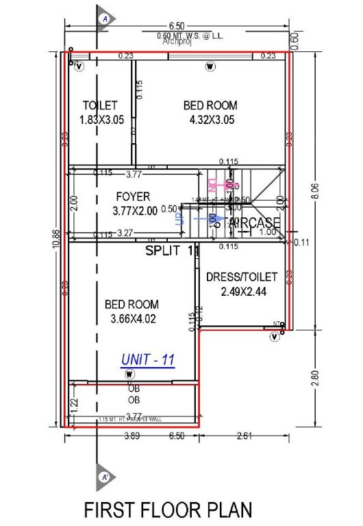  neelkanth villa Floor Plan First Floor Plan