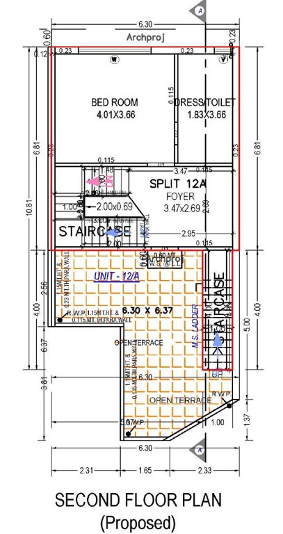 neelkanth villa Floor Plan Second Floor Plan