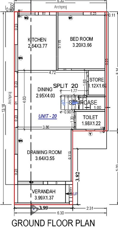  neelkanth villa Floor Plan Ground Floor Plan