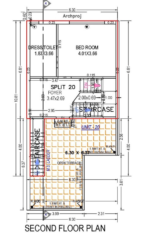  neelkanth villa Floor Plan Second Floor Plan