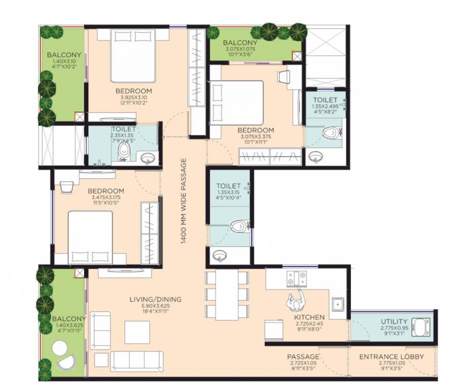  vikram midori towers Floor Plan Floor Plan