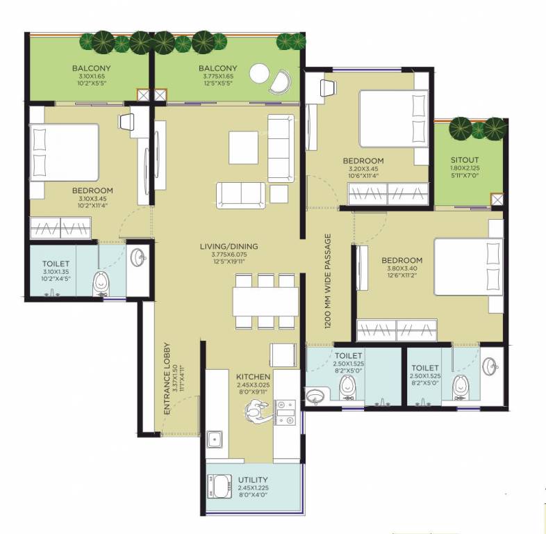  vikram midori towers Floor Plan Floor Plan