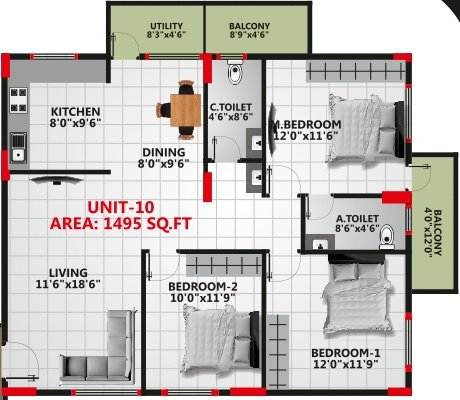  krishna elite Floor Plan Floor Plan