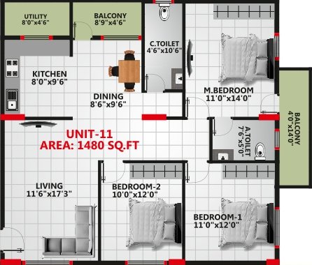  krishna elite Floor Plan Floor Plan