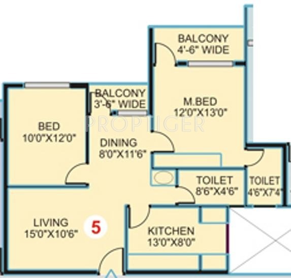 Marian Lake View (2BHK+2T (970 sq ft) 970 sq ft) Marian Lake View (2BHK+2T (970 sq ft) 970 sq ft)