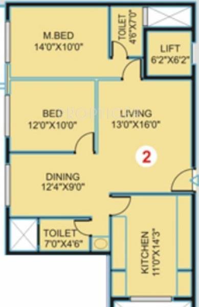 Marian Lake View (2BHK+2T (1,050 sq ft) 1050 sq ft) Marian Lake View (2BHK+2T (1,050 sq ft) 1050 sq ft)