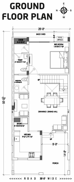  bungalow 4 Floor Plan Ground Floor Plan