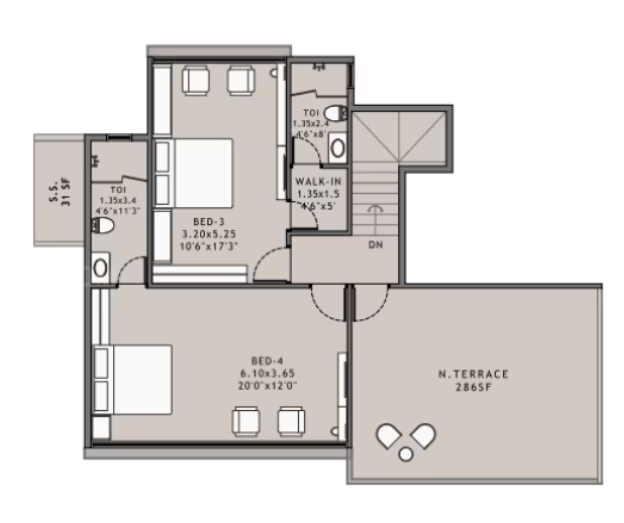 Upper Level Duplex Plan platinum elysium Floor Plan Upper Level Duplex Plan