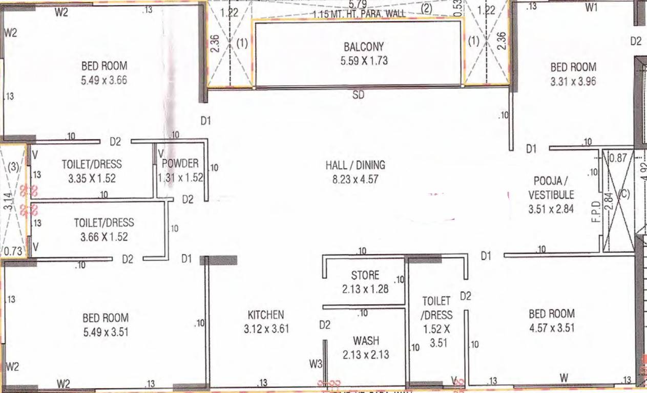  german sever star Floor Plan Floor Plan