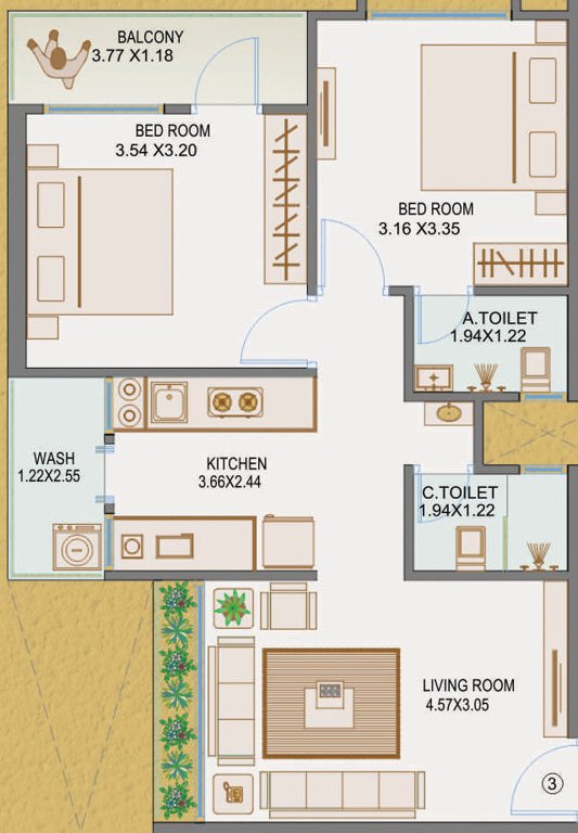  ishwar krupa residency Floor Plan Floor Plan