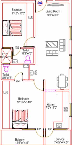  subha-flats Floor Plan Floor Plan