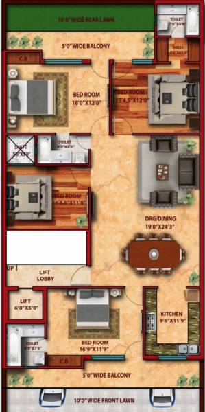  construction-230-sq-yd Floor Plan Floor Plan