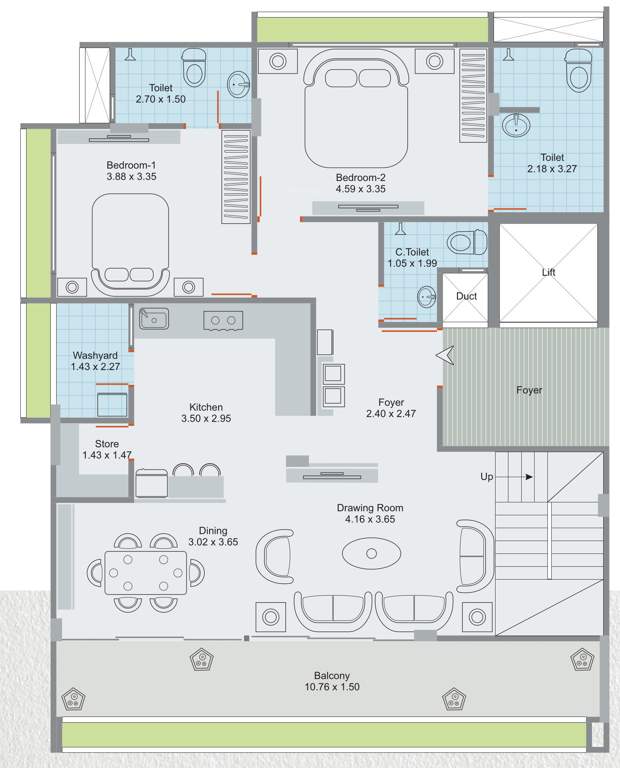  sindur sattva Floor Plan Lower Level Penthouse Plan