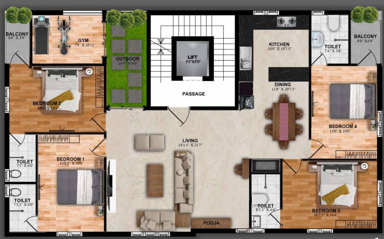  pearl apartments Floor Plan Floor Plan