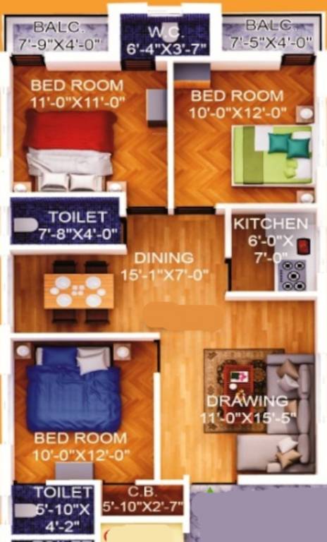  swaralipi apartment Floor Plan Floor Plan