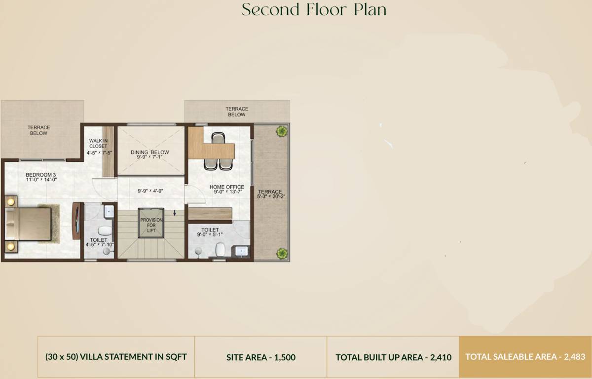 life on the green Floor Plan Second Floor Plan