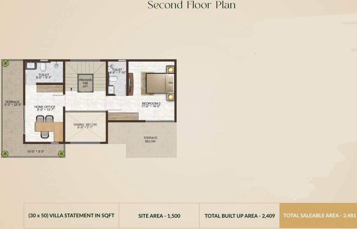 life on the green Floor Plan Second Floor Plan