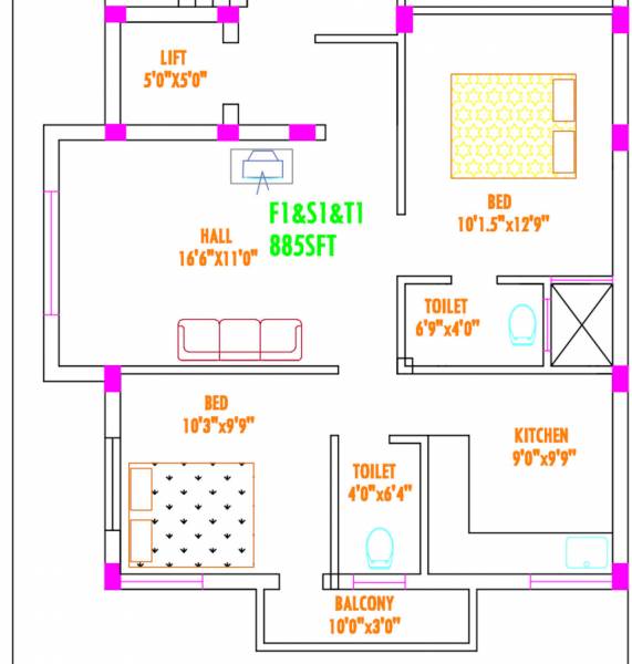  flats-kundram Floor Plan Floor Plan
