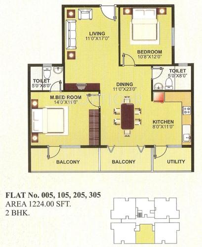 Divya Sannidhi (2BHK+2T (1,224 sq ft) 1224 sq ft)