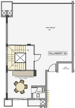 Terrace Floor Plan  the royal ganges 1 phase i Floor Plan Terrace Floor Plan