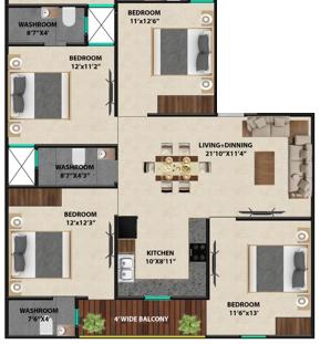  god-gift-appartment-affordable-luxury-homes Floor Plan Floor Plan