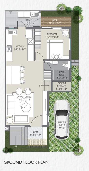  yogi hridyam bungalows Floor Plan Ground Floor Plan