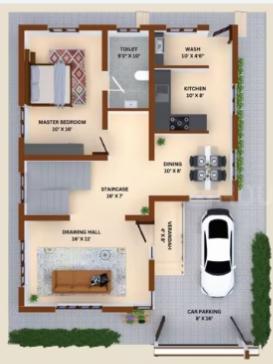  rks-shivom-plots-and-villa Floor Plan Ground Floor Plan