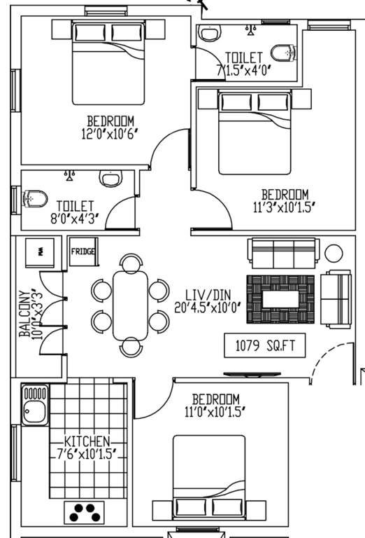  lakshmi kubera flats Floor Plan Floor Plan