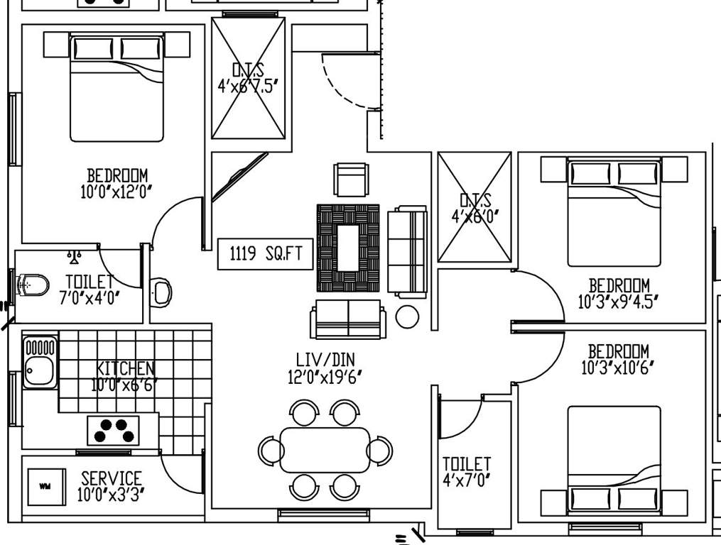  lakshmi kubera flats Floor Plan Floor Plan