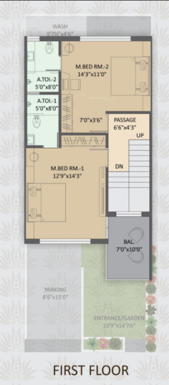 shivam bunglows Floor Plan First Floor Plan