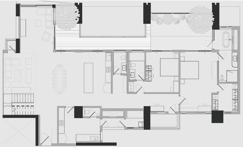 Upper Level Penthouse Plan pursuit of a radical rhapsody apartment Floor Plan Upper Level Penthouse Plan